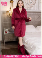 روب حريمي شتوي قصير قطيفة