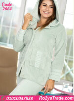 بيجامه حريمي شتوي قطيفة بكابيشو