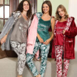 بيجامة حريمي شتوي 3 قطع