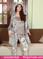 بيجامة حريمي شتوي 3 قطع