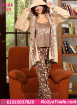 بيجامة حريمي شتوي 3 قطع