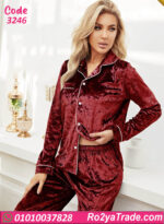 بيجامة قطيفة شتوي حريمي