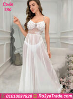 لانجري طويل دانتيل أبيض – 380