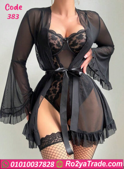 لانجري طويل شيفون دانتيل حريمي