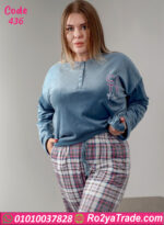 بيجامة قطيفة بيج سايز