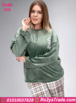 بيجامة قطيفة بيج سايز