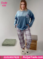 بيجامة قطيفة بيج سايز