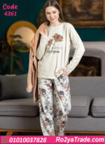 بيجامة حريمي شتوي مع روب