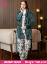 بيجامة حريمي شتوي مع روب