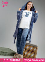 بيجامة شتوي حريمي بالروب