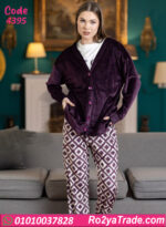 بيجامة حريمي شتوي مع جاكيت