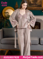 بيجامة حريمي شتوي 3 قطع