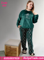 بيجامة قطيفة بيج سايز