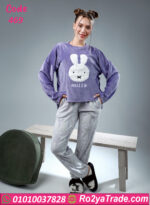 بيجامة شتوي حريمي وان سايز ميفي