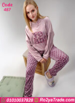 بيجامة قطيفة حريمي