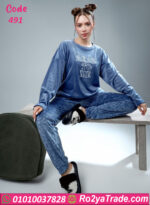 بيجامة شتوي حريمي وان سايز