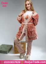 بيجامة قطيفة شتوي بالروب