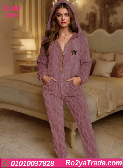 بيجامة حريمي قطيفة شتوي