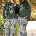 طقم قطيفة شتوي نسائي