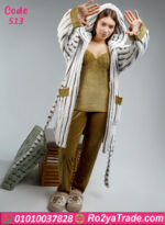 بيجامة قطيفة شتوي بالروب الفرو