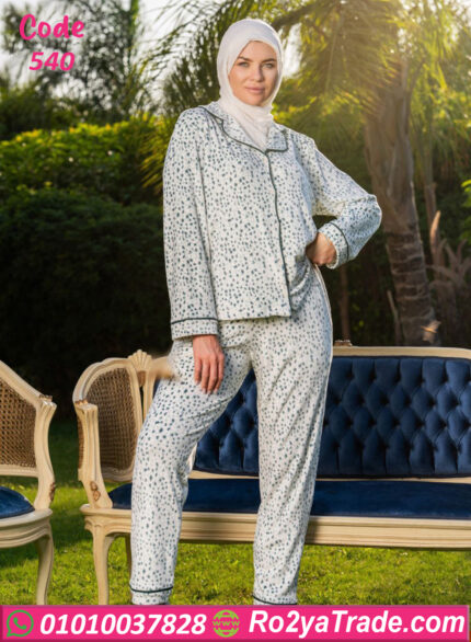 بيجامة قطيفة شتوي نسائي