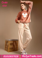 بيجامة قطيفة ميكي شتوي