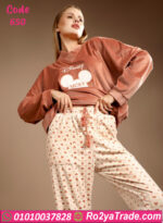 بيجامة قطيفة ميكي شتوي