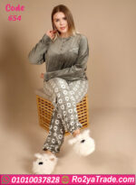 بيجامة شتوي بيج سايز قطيفة