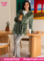 بيجامة حريمي شتوي 3 قطع