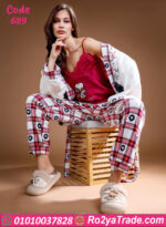 بيجامة حريمي شتوي 3 قطع