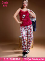 بيجامة حريمي شتوي 3 قطع