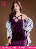 بيجامة حريمي شتوي 3 قطع بالروب