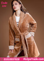 بيجامة حريمي شتوي 3 قطع بالروب