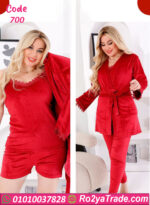 طقم قطيفة 4 قطع شتوي