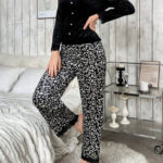 بيجامة حريمي شتوي دانتيل