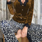 بيجامة حريمي شتوي دانتيل