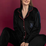 بيجامة قطيفة حريمي شتوي