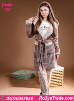 بيجامة حريمي شتوي 3 قطع