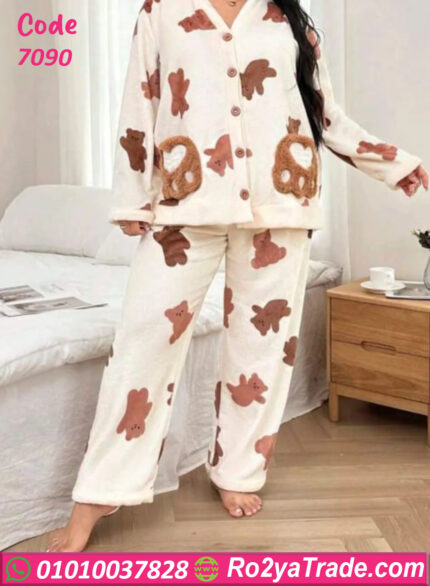 بيجامة حريمي شتوي قطيفة
