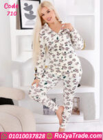 بيجامة شتوي قطن نسائي