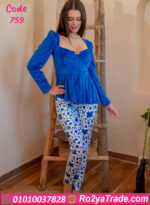 بيجامة قطيفة شتوي peplum