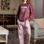 بيجامة شتوي قطيفة بناتي