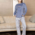 بيجامة قطيفة شتوي باريس