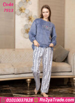 بيجامة قطيفة شتوي باريس