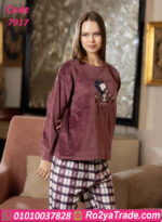 بيجامة سنوبي شتوي قطيفة