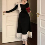 دريس صيفي طويل أسود