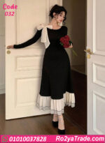 دريس صيفي طويل أسود