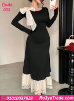 دريس صيفي طويل أسود