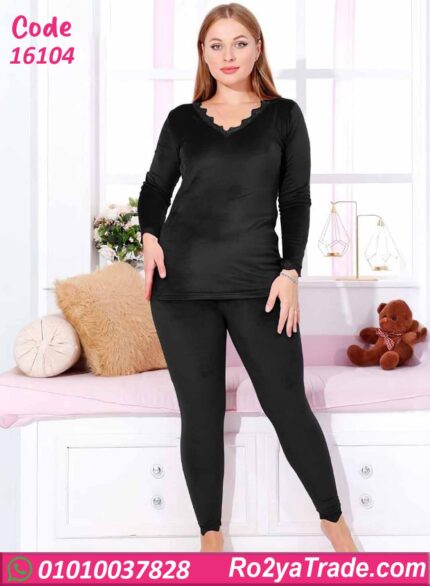 بيجامة شتوي حريمي قطيفة