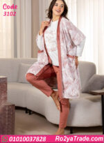 بيجامة شتوي 3 قطع حريمي